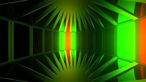 Red and Green Circular Stroboscope Background VJ Loop in 4K Video stock 307688868