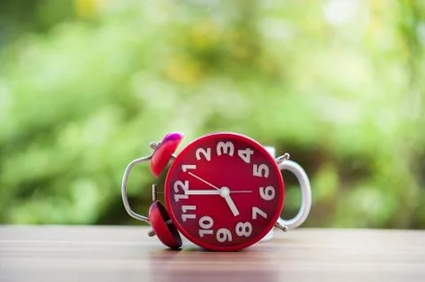 Red and green clock 库存照片