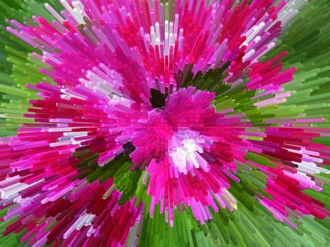 Red and green explosion Illustrazione stock