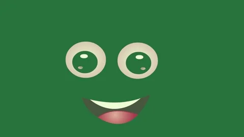 Red and Green Face Red Nose on Green Screen Видео 338024073