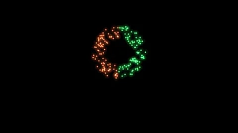 Red and Green Fireworks Ring Loop Stock Footage 341161420