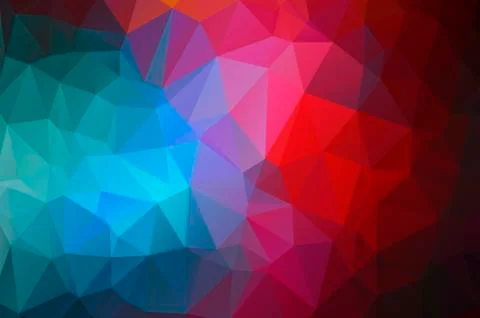 Red and green gradient abstract background of triangles Illustrazione stock