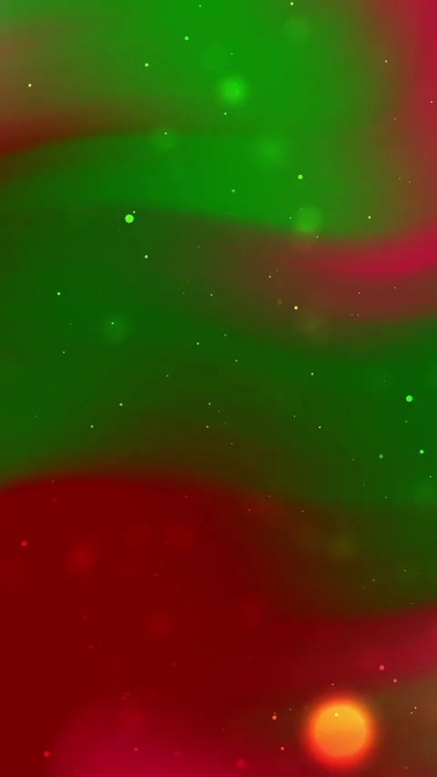 Red and green gradient with blurred lights. Festive background for holiday Stock Footage 306204735