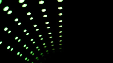 Red and green led infinity mirror tunnel loop Stock Footage 334705918