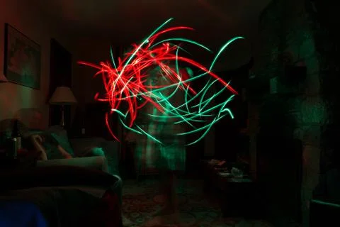Red and green light Stock Photos