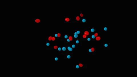 Red and green luminosity motion balls Видео 239921495
