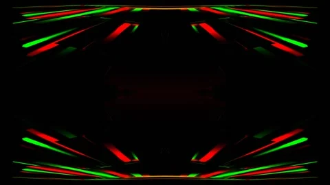 Red and Green Neon Magic Alley Kaleidoscope Background VJ Loop in 4K Stock Footage 333963847