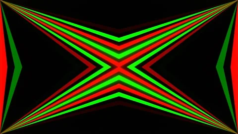 Red and Green Neon Rays Kaleidoscope Background VJ Loop in 4K Stock-Footage 333963872