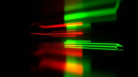 Red and Green Neon Rectangular Shapes Moving Background VJ Loop in 4K Stock Footage 311718492