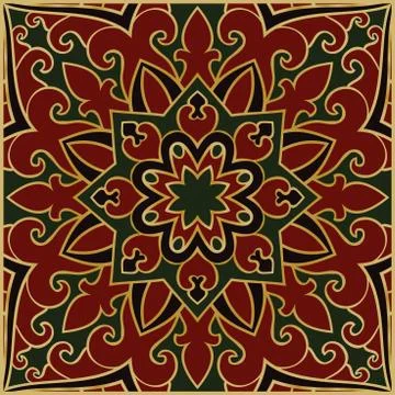 Red and green pattern. Stock Illustration