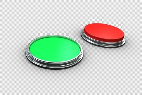Red and green push buttons Stock Illustration