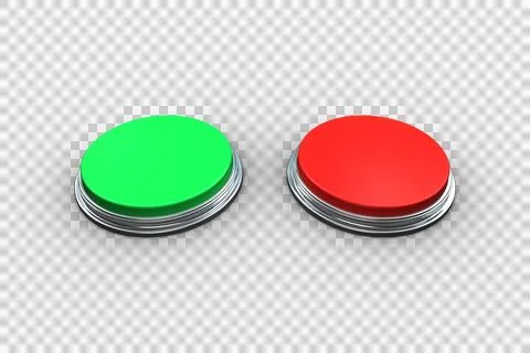 Red and green push buttons Stock Illustration