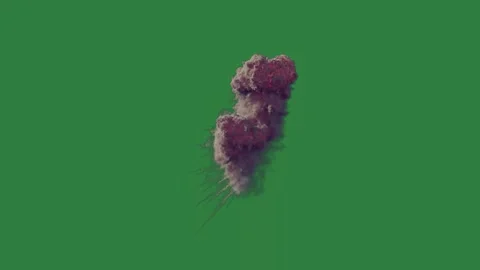 Red and Green Screen and Cloud on Green Screen Vídeo Stock 338023895