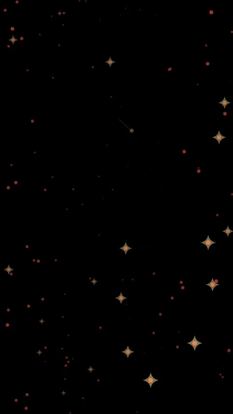 Red and green starry sky overlay, vertical 9:16 loop on black Stock Footage 346711591