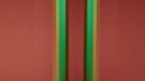 A red and green striped background with a green stripe on the right Stock Footage 328615497