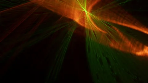 Red And Green Strobe Like Light In Black Studio Stock Footage 219284621