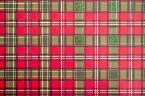 Red and green tartan pattern with plaid design Stock Photos