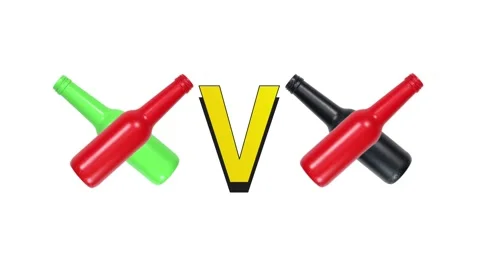 Red and Green Team Vs Red and Black Team Flippable Stop Motion Animation Video stock 160128617