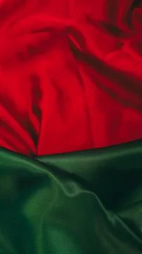 Red and green textile texture for christmas background Stock Photos