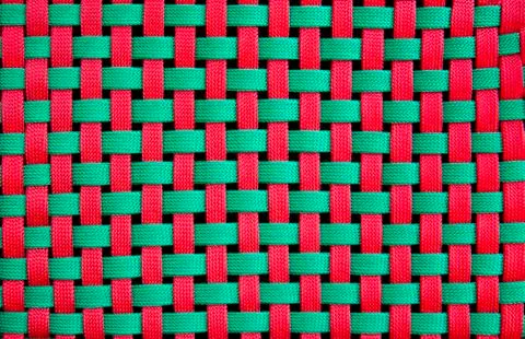 Red and green weave pattern background Stock Photos