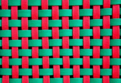 Red and green weave pattern background Stock Photos