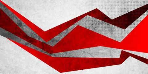 Red and grey abstract geometric grunge corporate background Stock Illustration