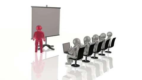 Red and grey mans, presentation. Stock Footage 103727733