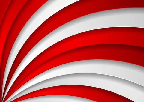Red and grey paper waves minimal abstract elegant background イラスト素材