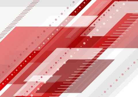 Red and grey tech minimal background Stock Illustration