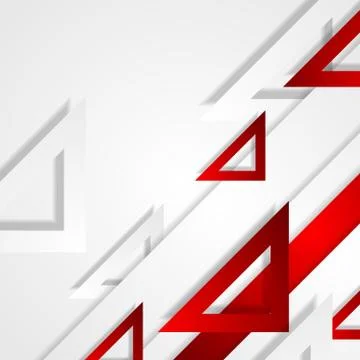 Red and grey tech triangles abstract background Illustrazione stock