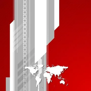 Red and grey technology background with world map Red and grey technology ... 스톡 사진