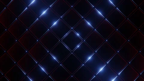 Red and Light Blue Moving Square Abstraction Background VJ Loop in 4K Stock Footage 248372268
