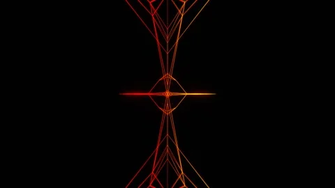Red and Orange Abstract Moving Neon Lines Background VJ Loop in 4K Stock Footage 309683835