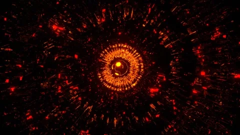Red and Orange Abstract Sci-Fi Background VJ Loop l 4K Stock Footage 294927840