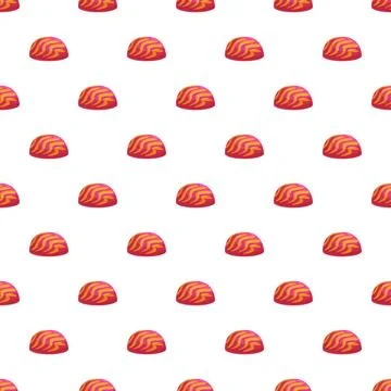 Red and orange candies creating sweet seamless pattern Stock Illustration