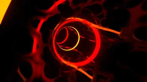 Red and Orange Cosmic Psychedelic Portal Background VJ Loop in 4K Stock Footage 314365728