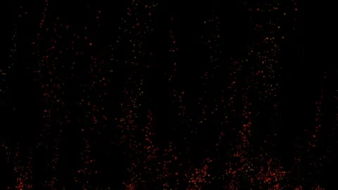 Red and orange dots float across a black textured background Stock Footage 328482488