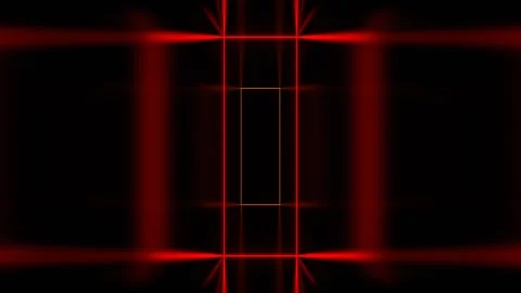 Red and Orange Endless Fantasy Corridor and Flashing Portal Background VJ Lo Vídeo Stock 344097678