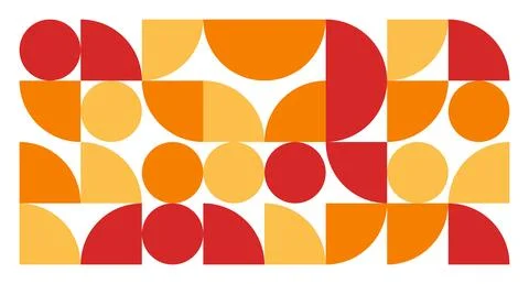 Red and Orange Geometric Abstract Pattern Stock Illustration