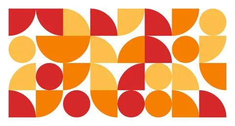 Red and Orange Geometric Abstract Pattern Stock Illustration