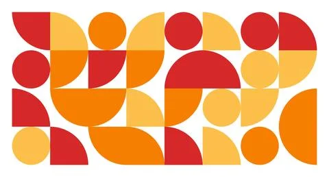 Red and Orange Geometric Abstract Pattern Stock Illustration