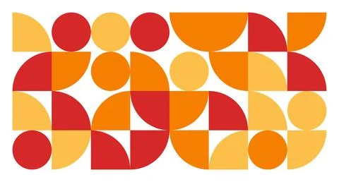 Red and Orange Geometric Abstract Pattern Stock Illustration