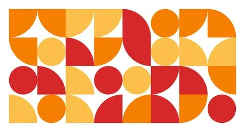 Red and Orange Geometric Abstract Pattern Stock Illustration