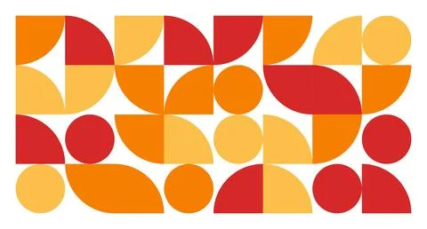 Red and Orange Geometric Abstract Pattern Stock Illustration