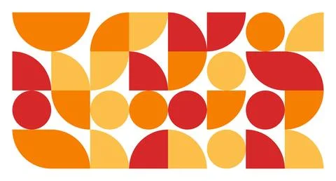 Red and Orange Geometric Abstract Pattern Stock Illustration