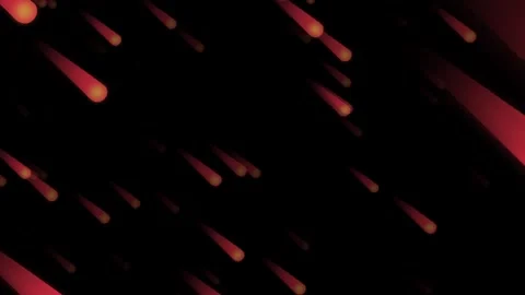 Red and orange glowing meteor streaks fall Stock Footage 337304780