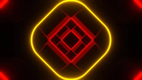 Red and Orange Hypnotic Neons Moving Background VJ Loop in 4K Stock Footage 320492454