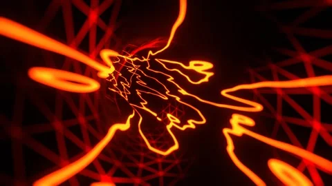 Red and Orange Hypnotic Psychedelic Portal Background VJ Loop in 4K Stock Footage 314365682