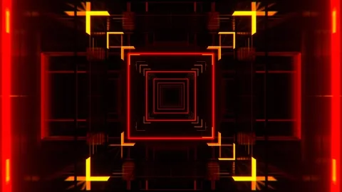 Red and Orange Infinite Digital Fantasy Flashing Channel Background VJ Loop  Stock-Footage 334719596