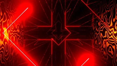 Red and Orange Infinite Procedural Neon Background VJ Loop in 4K 스톡 동영상 337926426